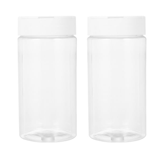 Soimiss 2Pcs Practical White Fish Feed Bottles Durable Storage Containers for Easy Aquarium Feeding