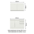 thumbnail image 3 of Cocina Integral Madesa Glamy Sin Tarja 120cm Blanco, 3 of 10