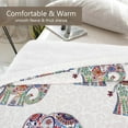 thumbnail image 2 of Elephant Blanket Sherpa Fleece Boho Bohemian Floral Elephant Throw Blankets Paisley Elephant Blanket for Couch Sofa Bed Elephant Gifts for Women Adults 60 * 80, 2 of 6