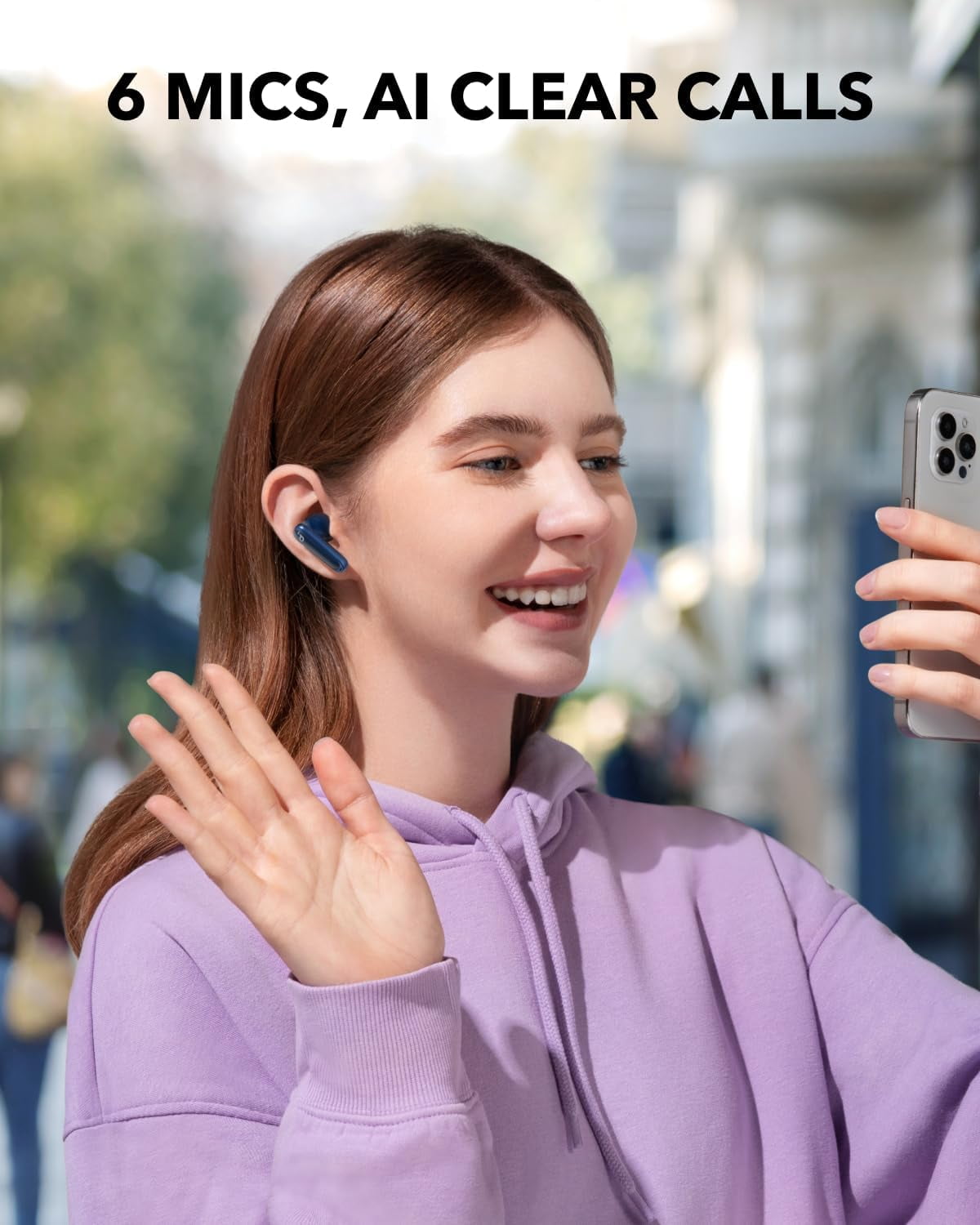 Soundcore Noise Cancelling Wireless Bluetooth In-Ear Earbuds, Blue