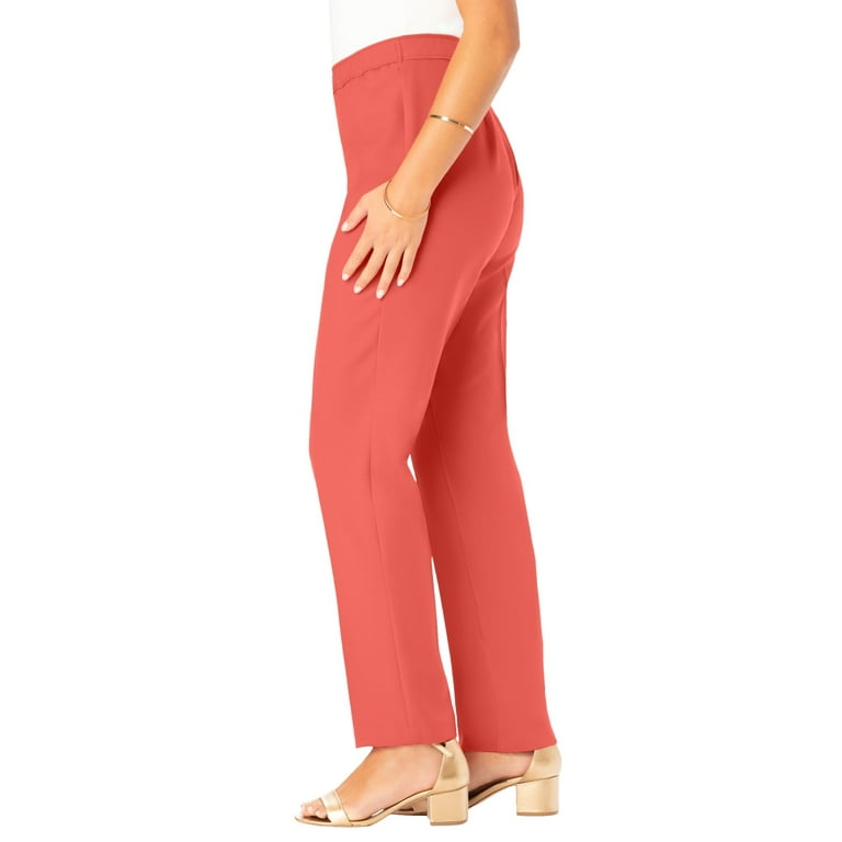 Roaman's Women's Plus Size Tall Classic Bend Over Pant Pull On