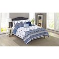 Mainstays Blue Stripe Paisley 5Piece Comforter Set with Shams