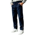 thumbnail image 3 of IhhxPro Men's Casual Pants Drawstring Joggers Solid Color Sweatpants Zipper Cuff for Running Hiking XS-XL, 3 of 7