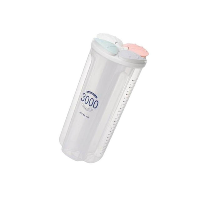 Plastic Divided Box Organizer Clear BPA container cereal storage sugar Free grain container Plastic Case Storage Container 3000ml