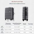 thumbnail image 6 of MODERNLUXE 3 Piece Luggage Sets, 24in Checked Suitcase with TSA Lock,Spinner Wheels & 2 Bags,ABS Lightweight Hardside Suitcase Set for Men Women,Grey, 6 of 6