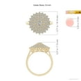 thumbnail image 4 of ANGARA Natural Diamond Cluster Sunburst Cocktail Ring in 14K Yellow Gold for Women (Size-2.9mm| Color-K| Clarity-I3) | April Birthstone, Anniversary, Jewelry Gift for Women | Natural Diamond Ring, 4 of 9