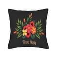 thumbnail image 4 of Set of 2 Decorative Throw Pillow Covers 18x18in - Vibrant Floral Design with Red Yellow Pink Flowers & Green Leaves for Couch Bed Car, 4 of 8