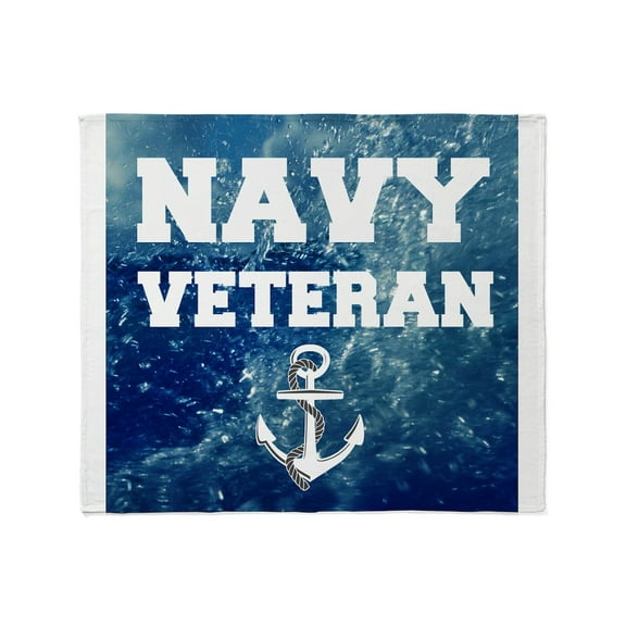 CafePress - Navy Veteran Throw Blanket - Soft Fleece Throw Blanket, 50"x60" for All Ages