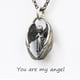 thumbnail image 5 of Anillos para mujer, regalos para mujer, collar de ángel vintage, collar para hombre y mujer, collar de acero vintage con colgante de ángel protector, collar con colgante unisex., 5 of 5