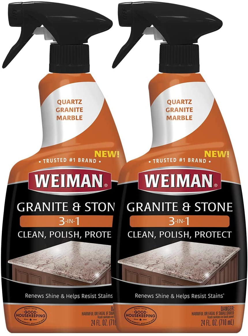 Weiman Granite Cleaner Polish and Protect 3 in 1 2 Pack StreakFree