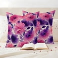 thumbnail image 3 of Spring Floral Pillow Covers 2 Pack Pink Purple Wildflowers Plants Leaf Linen Texture Pillowcase Waterproof Outdoor Throw Pillow Cover for Patio Garden Square Cushion 26”x26”, 3 of 9