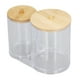 thumbnail image 5 of Soporte para bolas de algodón, soporte para hisopos para almohadillas de maquillaje, caja de almacenamiento de cosméticos, organizador de tarros, características mejoradas, 5 of 13