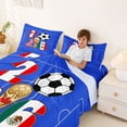 thumbnail image 3 of Erosebridal Cartoon Soccer Trophy Bed Sheets,Western Football Sport Games King Sheets For Kids Teens 4pcs, 3 of 6