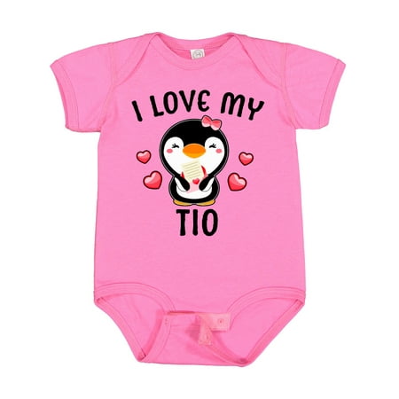 

Inktastic I Love My Tio with Cute Penguin and Hearts Gift Baby Girl Bodysuit
