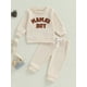 thumbnail image 5 of Conjunto de dos piezas para bebé niño: sudadera de manga larga con bordado de letras y pantalones con cintura elástica. Ideal para otoño., 5 of 9