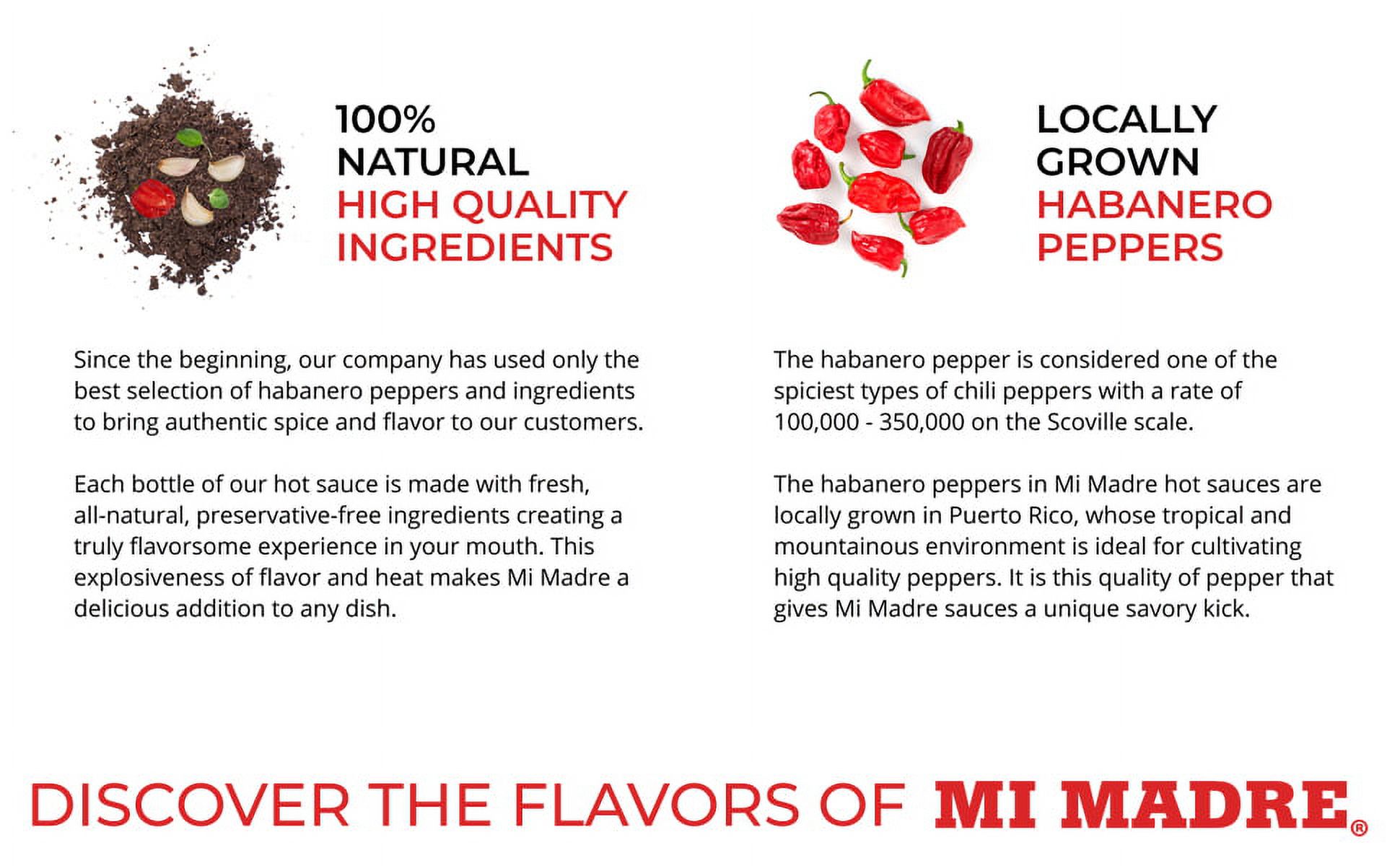 Mi Madre Hot Sauce from Puerto Rico, Four Flavor Variety, Pique, Passion Fruit, Guava, and Tomato, 5 Ounce (Pack of 4)
