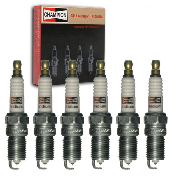6 pc Champion Iridium Spark Plugs compatible with GMC Sierra 1500 4.3L V6 1999-2013