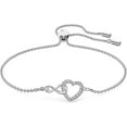 thumbnail image 1 of Swarovski Infinity Heart Jewelry Collection, Necklaces And Bracelets, Rose Gold Rhodium Tone Finish, Clear Crystals, 1 of 4