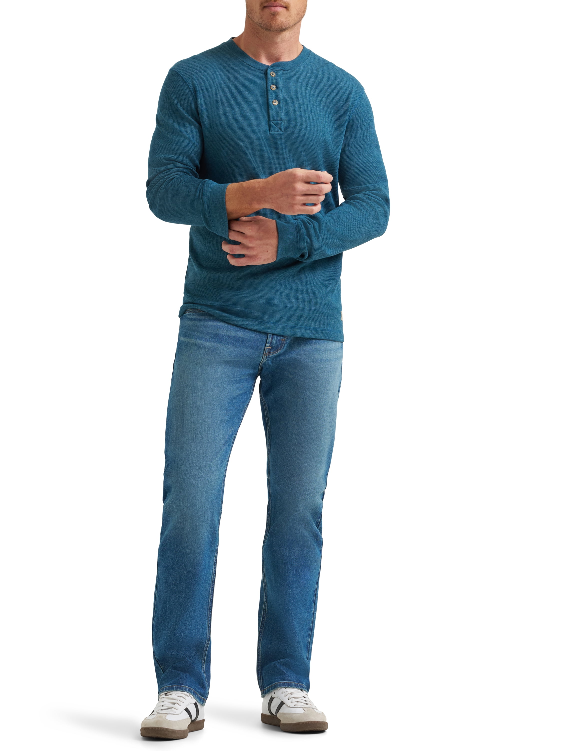 Wrangler® Men's Long Sleeve Henley Shirt, Sizes S-3XL