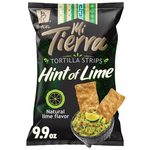 Barcel Mi Tierra Hint of Lime 9.9 oz Bag, Salt and Lime Tortilla Strips