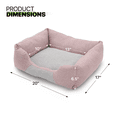 thumbnail image 3 of Magshion Cuddler Dog Bed Small Medium for Puppy and Kitten, Soft Pink, 20", 3 of 11