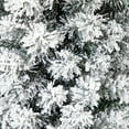 thumbnail image 5 of Northlight Pencil Flocked Pine Artificial Christmas Tree - 6' - Unlit, 5 of 9