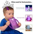 thumbnail image 2 of Squeeze Proof Flipping Holder ORIGINAL (without lid) for Food Pouches & Juice Boxes (Blue) - Multipurpose Design - Prevent Messes & Support Self-Feeding - Handles for Easy Grasping - A, 2 of 3