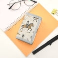 thumbnail image 7 of JIALIOU Nylon Trifold Card Wallet with ID Window Zipper Pocket for Men Women Teen Cactus Cowboy Horse, 7 of 7