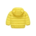 thumbnail image 3 of Skpabo Winter Coat for Toddler Baby Boys Girls Cute Bear Ear Hooded Padded Lightweight Puffer Jacket Down Kids Warm Outwear Jackets Yellow 18-24 Months, 3 of 7