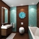 thumbnail image 4 of Decoración de pared de metal AHYS con flores de metal, color azul, 30 cm, 4 of 8