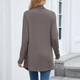 thumbnail image 6 of Fall Cardigans for Women 2025 Long Sleeve Open Front Soft Knit Oversized Cardigan Sweaters with Pockets Outerwear, 6 of 8