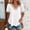 White, variant on Womens White Eyelet Lace Trim Blouse V-Neck Short Sleeve Flowy Casual Summer Tunic Tops Soft Stretchy Lightweight Pullover,Size 2XL