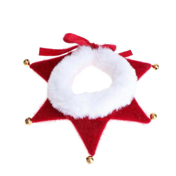 Foulard pour Animaux à Thème de Noël, Clochettes, Foulard pour Chat Chiot, Foulard à Col Triangle, Accessoires de Costume pour Animaux (Clèches de Noël m, Rouge et Blanc)