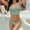 Green, variant on Bikini Swimsuit For Women Cropped Tankini Beach Padded Knot Cut Out Adjustable Swimwear Bikini Tops for Women Full Coverage for Women Bikini Area Sheer Bikini High Waist Two Bikini Set Women String