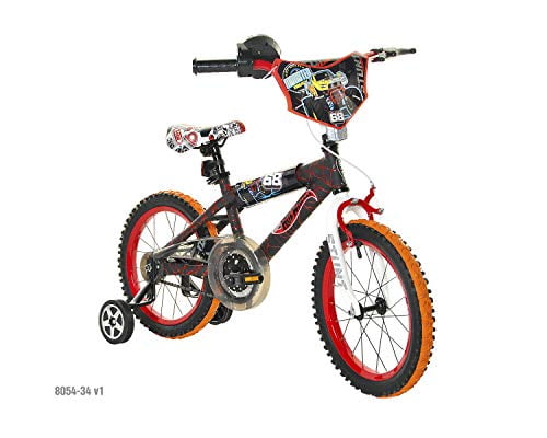 black and orange dirt bike