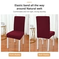 thumbnail image 4 of Amdohai Simple Chair Cover Seat and Rest In One Half Package M Chair Protective Cover Polar Fleece Material Elastic Striped Grid for Dining Hotel Home Use, 4 of 8