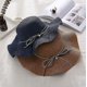 thumbnail image 4 of Sombrero de paja de Color sólido de verano para mujer, sombrero de playa de ala ancha grande, sombrero para el sol, protección solar, gorra de Sol de Panamá, 4 of 4