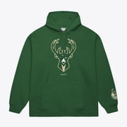 Men's Mitchell & Ness Hunter Green Milwaukee Bucks Basic Fleece Hoodie