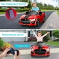 thumbnail image 3 of NEWWARE 12V Ride on Car, Licensed Ford Mustang Shelby GT500 Ride on Car with Parent Remote Control, 3 Speeds, Spring Suspension, Safety Belt, Music Player, Electric Vehicles Toy for 3-8 Years, Red, 3 of 7