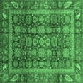 thumbnail image 1 of Ahgly Company Indoor Square Abstract Emerald Green Modern Area Rugs, 4' Square, 1 of 4