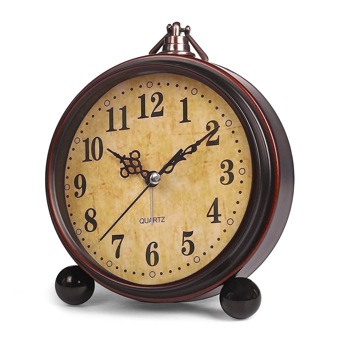 Wekity Vintage Alarm Clock, Silent Analog Bedside Desk Clock, Battery  Operated for Bedroom Decor - Walmart.com, image size:1200x1200