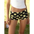 thumbnail image 4 of LMLYSoH Women's Dot Print Mini Shorts Summer Fashionable Fold Over Low Waist Micro Shorts, 4 of 9