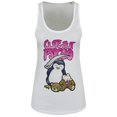 thumbnail image 1 of Psycho Penguin - Camiseta Sin Mangas Cute But Psycho Holgado para Mujer (Blanco), 1 of 2