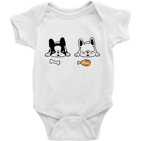 

GKrepps Cute Sleepy Lazy French Bulldog Playsuit Infant Clothes Short Sleeve Romper