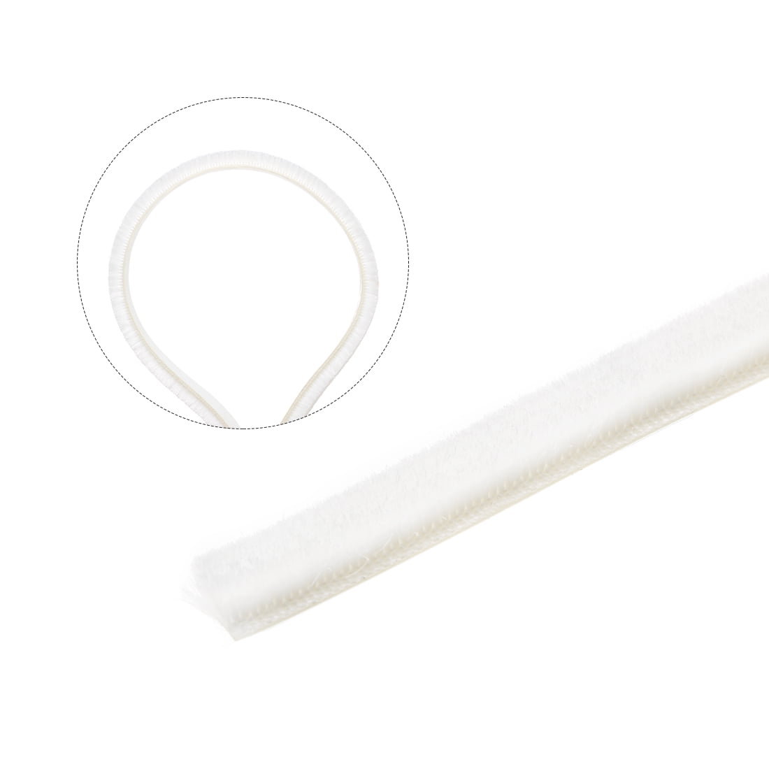 Unique Bargains Brush Weather Stripping, Adhesive Door Seal White 9mmx5mm