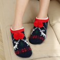 thumbnail image 5 of NMMUED Christmas Slipper Socks Christmas Stockings Thick Fuzzy Socks Christmas Fuzzy Socks Sleep Socks Christmas Gripper Socks Thick Winter Socks Navy One Size, 5 of 9