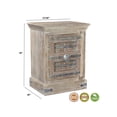 thumbnail image 5 of Taran Designs Baker 1-door Solid Wood Nightstand (Left) in White, 5 of 5