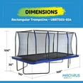 thumbnail image 2 of 8' X 14' Gymnastics Style, Rectangular Trampoline Set with Premium Top-Ring Enclosure System - Blue/Black, 2 of 6