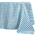 thumbnail image 3 of Efavormart 60x126" WHITE / TURQUOISE Striped Wholesale SATIN Banquet Table Linens Wedding Party Restaurant Tablecloth, 3 of 8