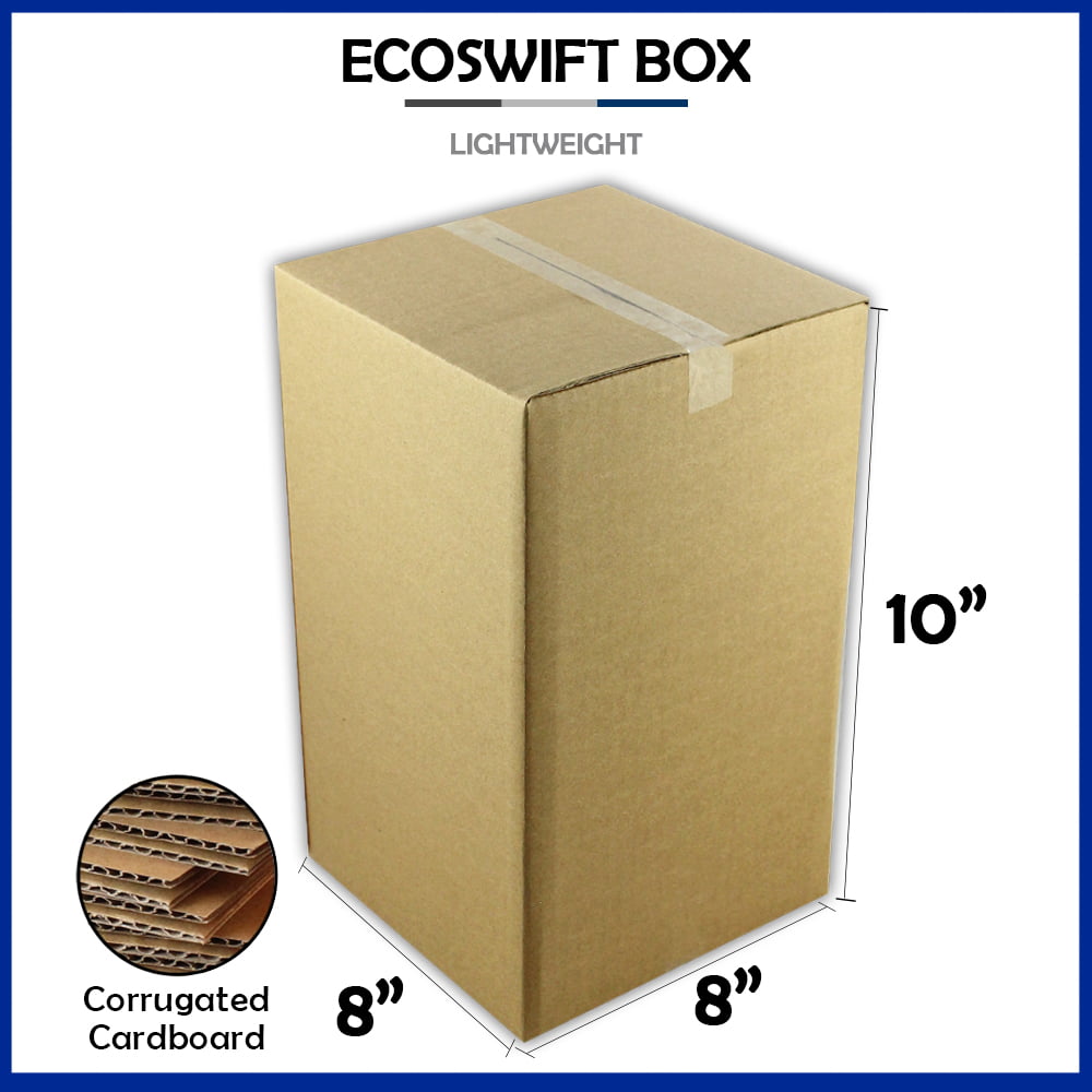 50 8x8x10 "EcoSwift" Brand Cardboard Box Packing Mailing Shipping Corrugated